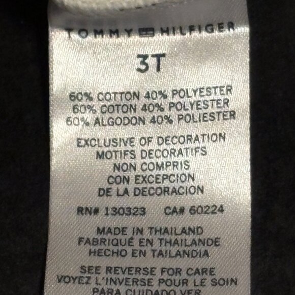 NWT- Tommy Hilfiger Boys Navy Signature Zip Hoodie – Size 6 - Picture 5 of 5